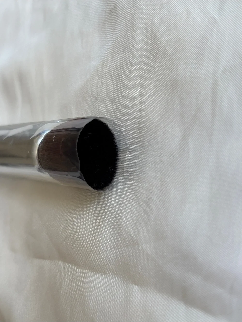 3/30$ 🦋 Pur Chisel foundation brush Silver Kabuki Brush with Brown Bristles